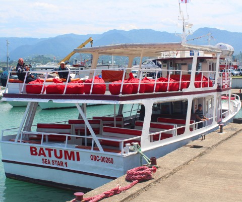 Морские прогулки в Батуми. Прогулочный корабль Батуми. Тур на 1 час.